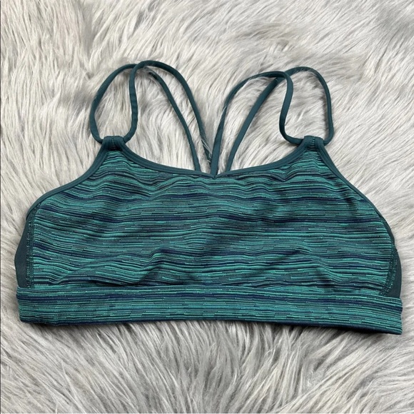 lululemon athletica Other - Lululemon Make A Move Sports Bra Size 4 Cyber Jungle Hero Blue Deep Green